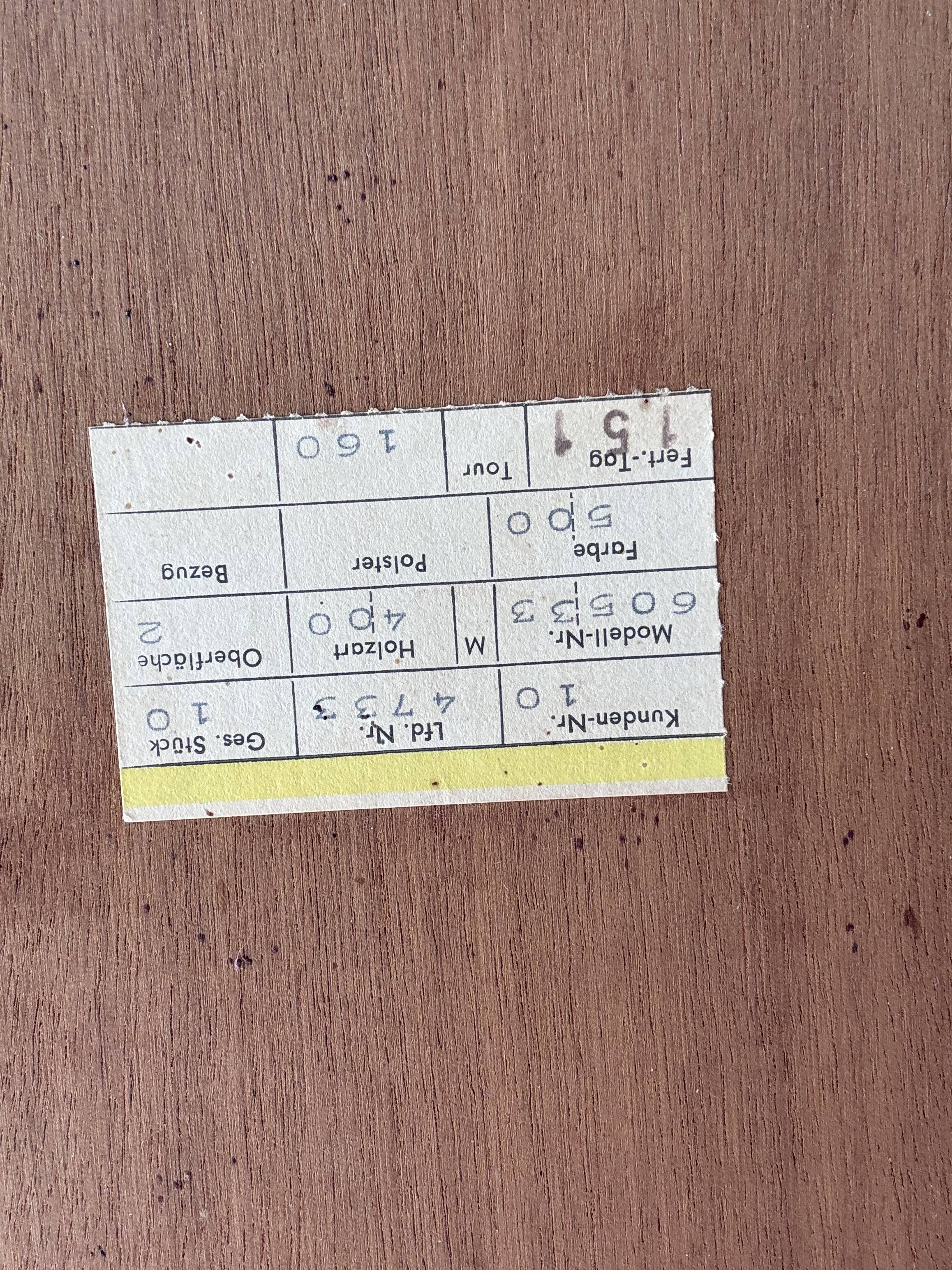 Ensemble de salle à manger vintage Lubke 8 pièces
