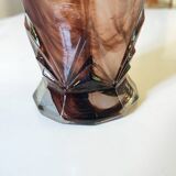 Vase art déco en pâte de verre