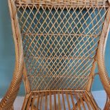 Old  Dutch Braided Wicker/Rattan Armchair.