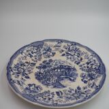 Large plate with blue pattern