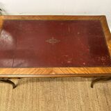 Louis XV style marquetry desk – antique leather top