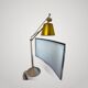 Philippe Starck Archimoon K lamp for Flos 1998 with yellow shade.