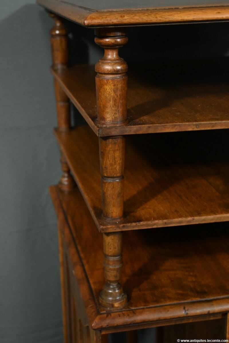 Revolving Walnut Bookcase, stamped G.Lancelin – 1900