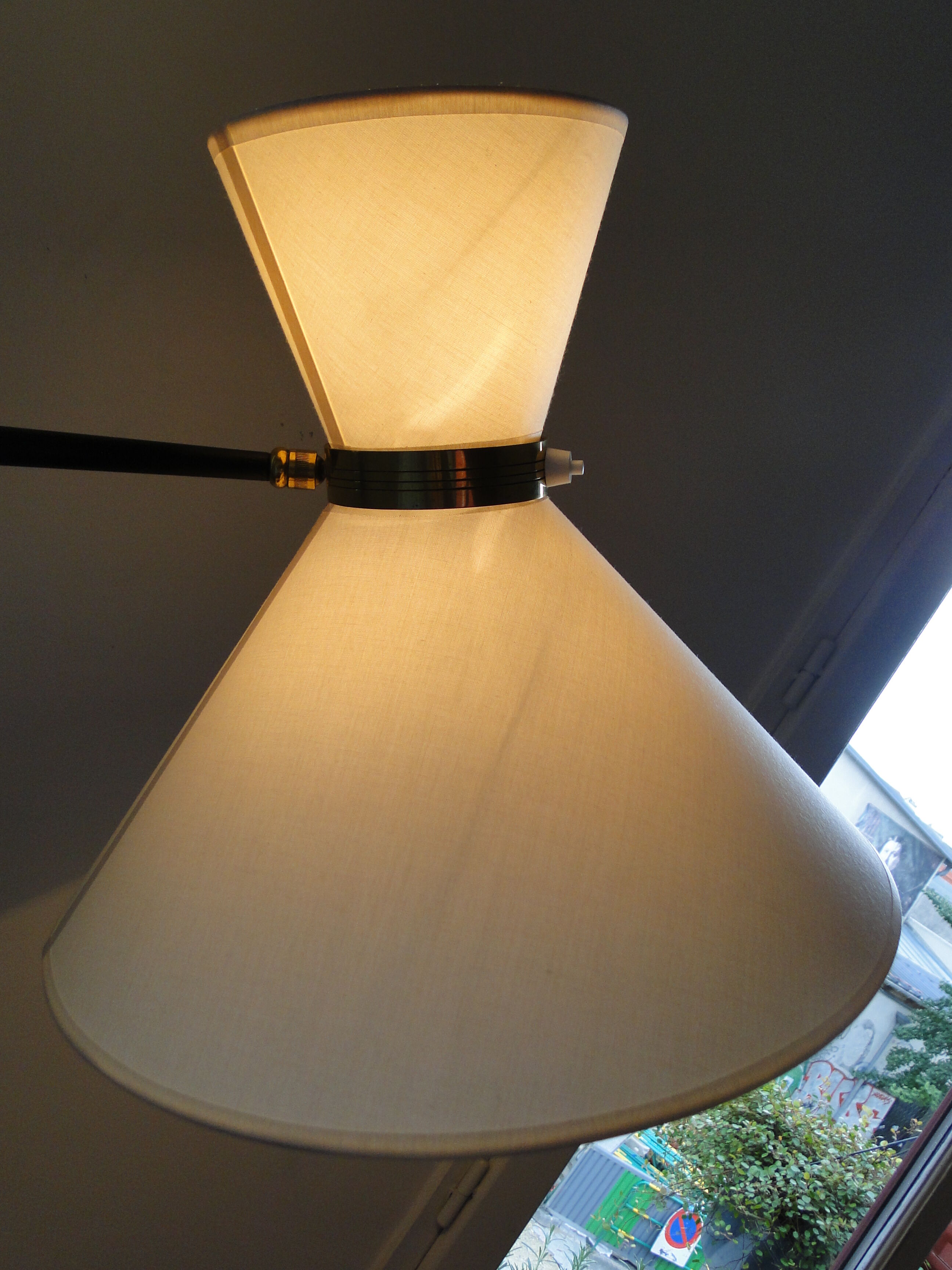 Lampadaire diabolo vintage lunel 1950
