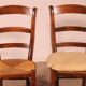 série de 8 chaises paillées en merisier
