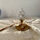 Old hand candle holder / vintage cellar rat - gold metal - cottage core