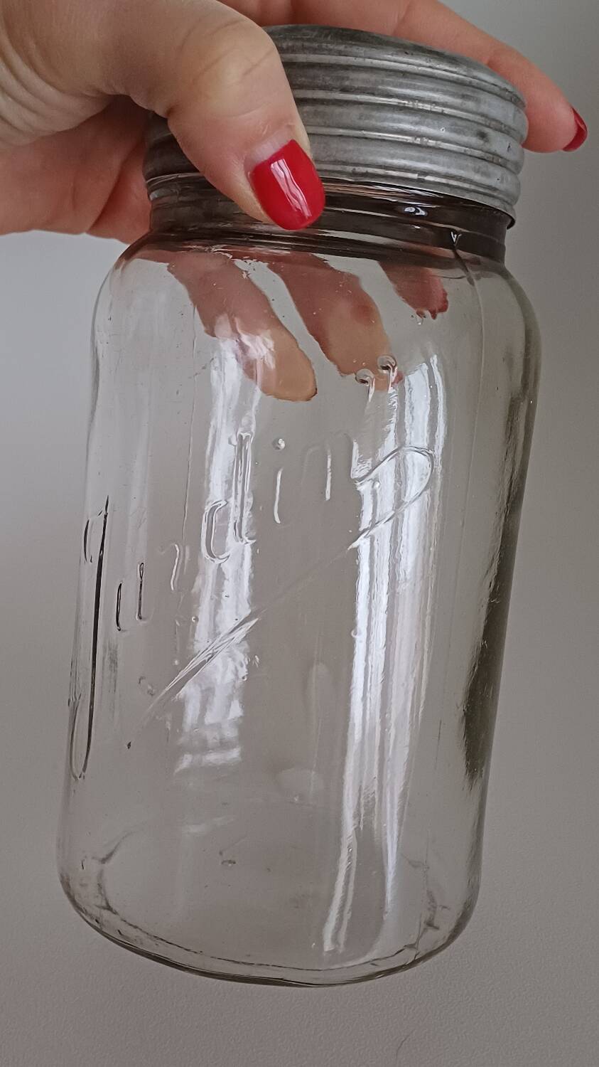 Bocal "mon jardin" en verre et aluminium