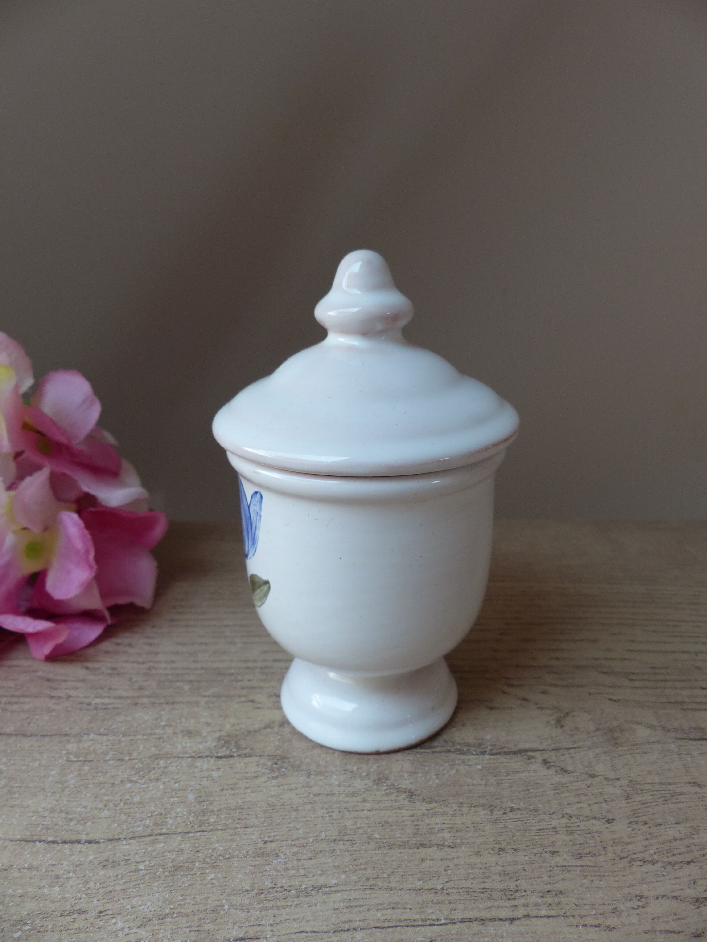 Faience of Biot small pot with herbs of Provence France