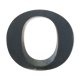 Letter O old embossed and zinc