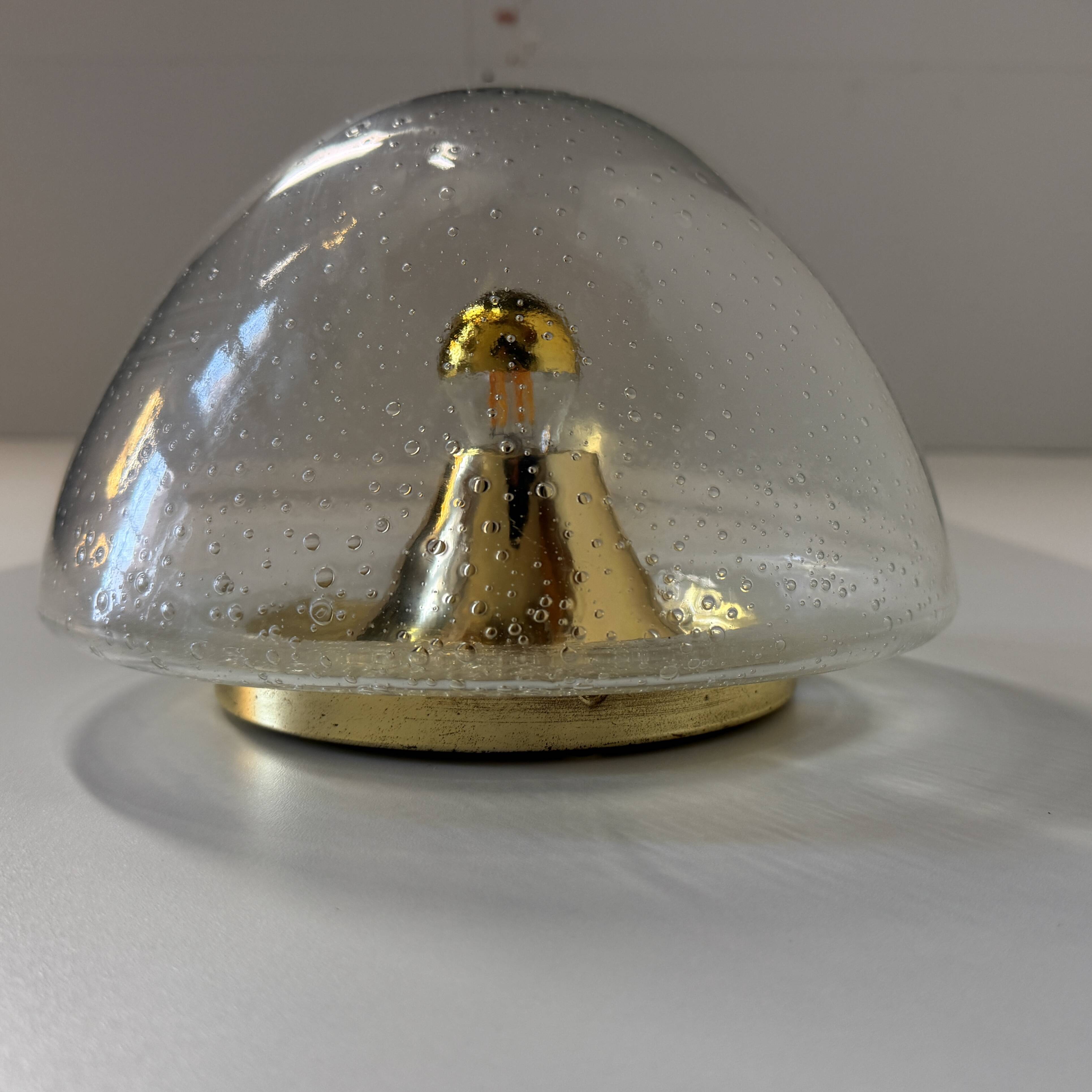 Hoffmeister bubble glass gold ceiling or wall lamp
