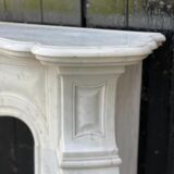 Louis XV Style Fireplace In Carrara Marble