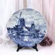 Dish faîence Delfts Holland blue shade Weisenbruch 33,5 cm