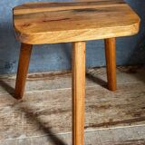 Solid wood tripod stool from the 50s