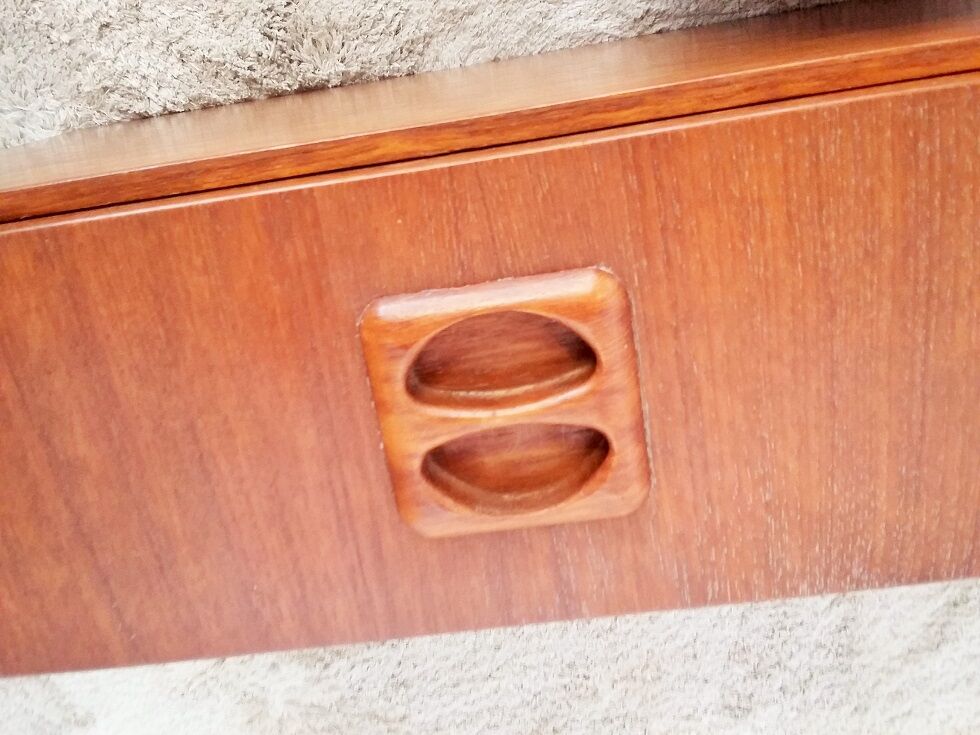 Pair of nightstands wall scandinavian teak