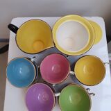 Black 60s coffee service Digoin - Sarreguemines