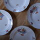 4 flowery plates Digoin & Sarreguemine