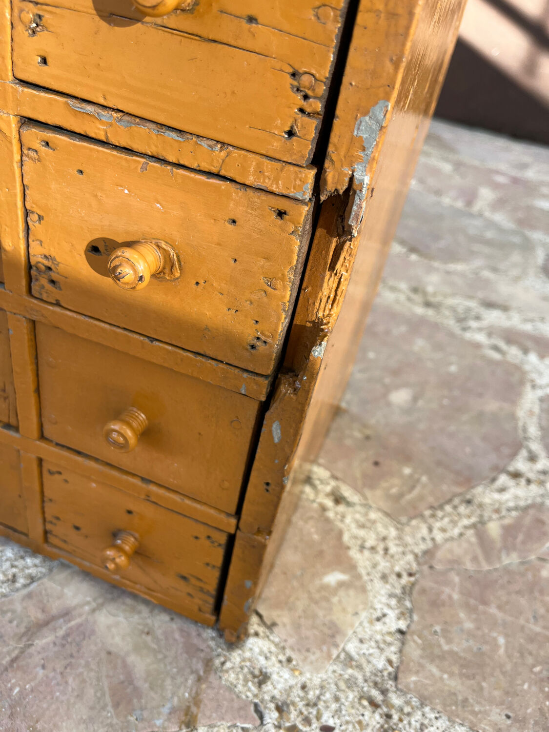 Industrial wooden drawer cabinet