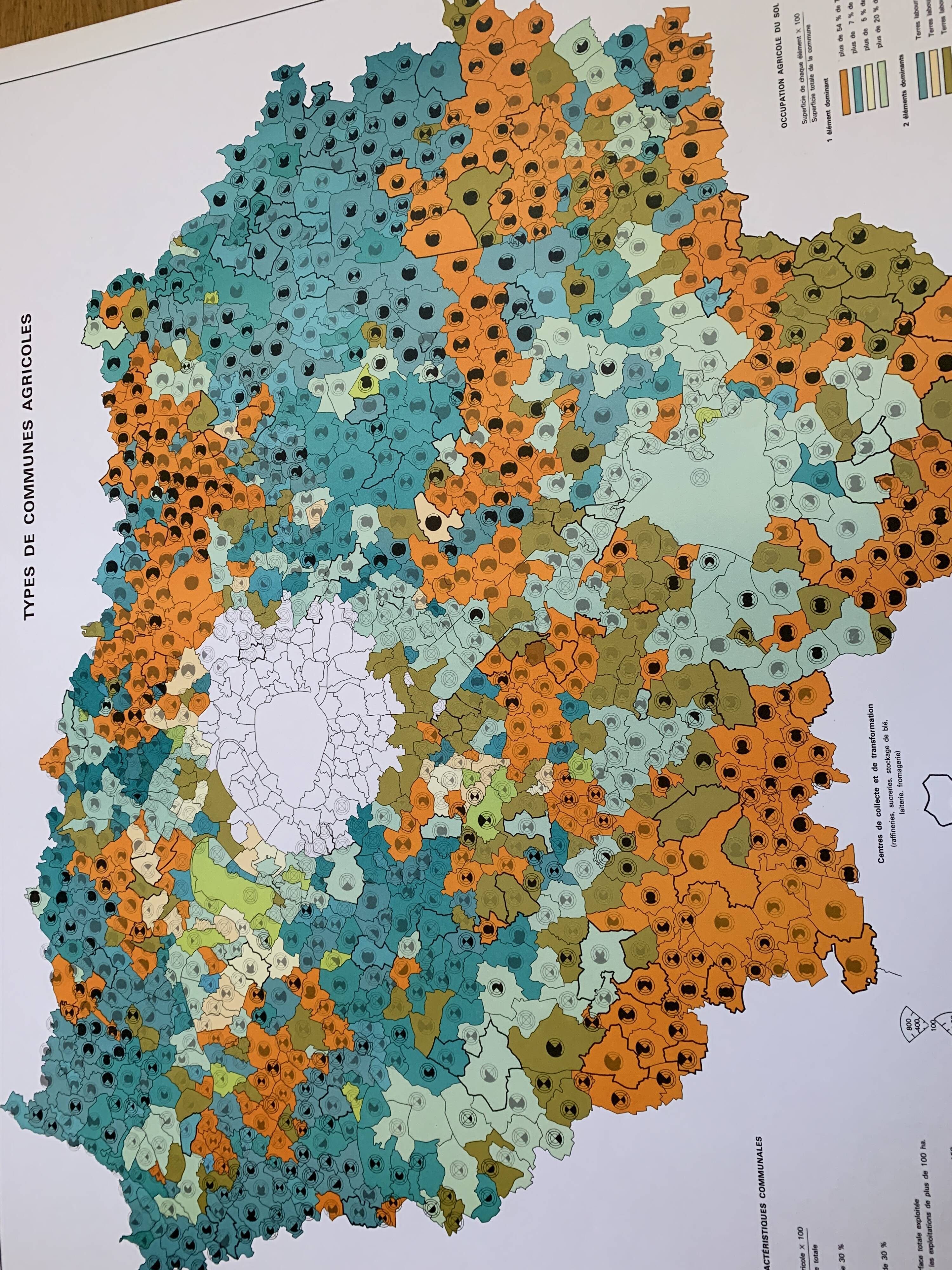 Paris Ile de France map 1967