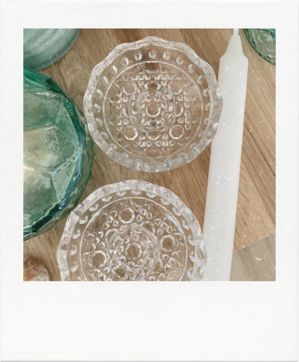 Duo crystal candle holders