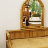 Dressing table and mirror Bamboo Blond rattan