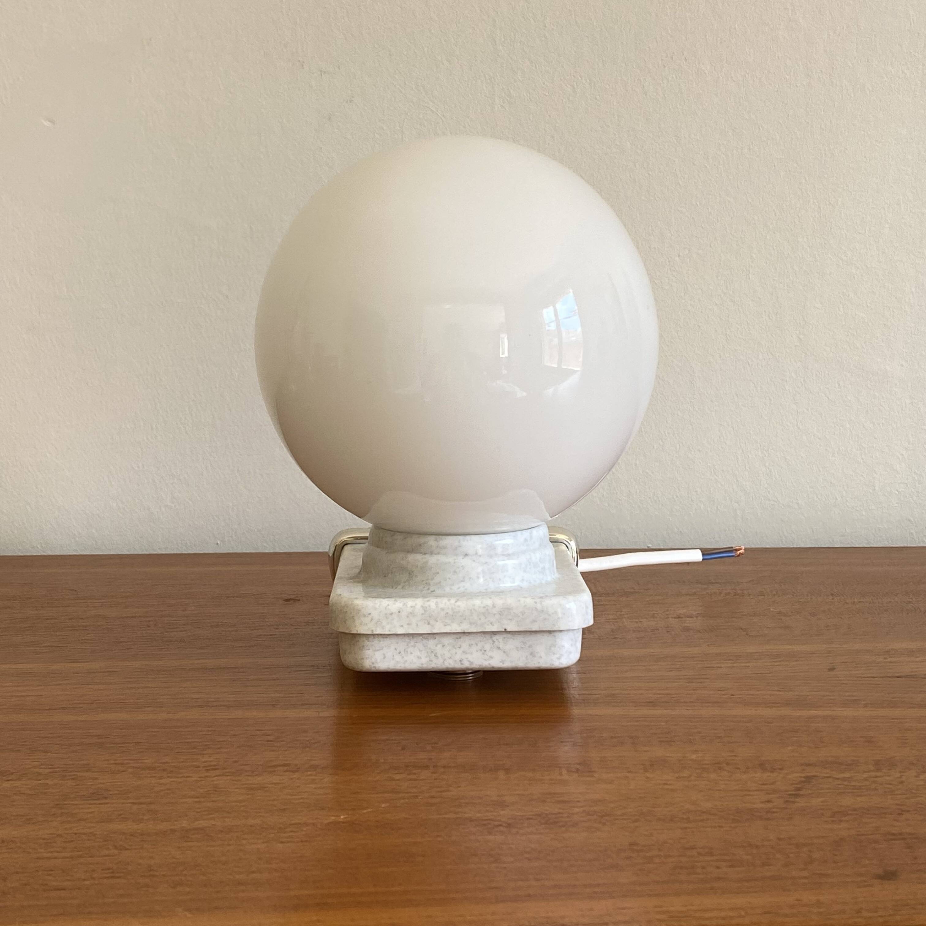 Antique wall light with glass globe and plastic body LAMP-7455