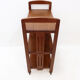 Art Deco shelf - Magazine rack on wheels