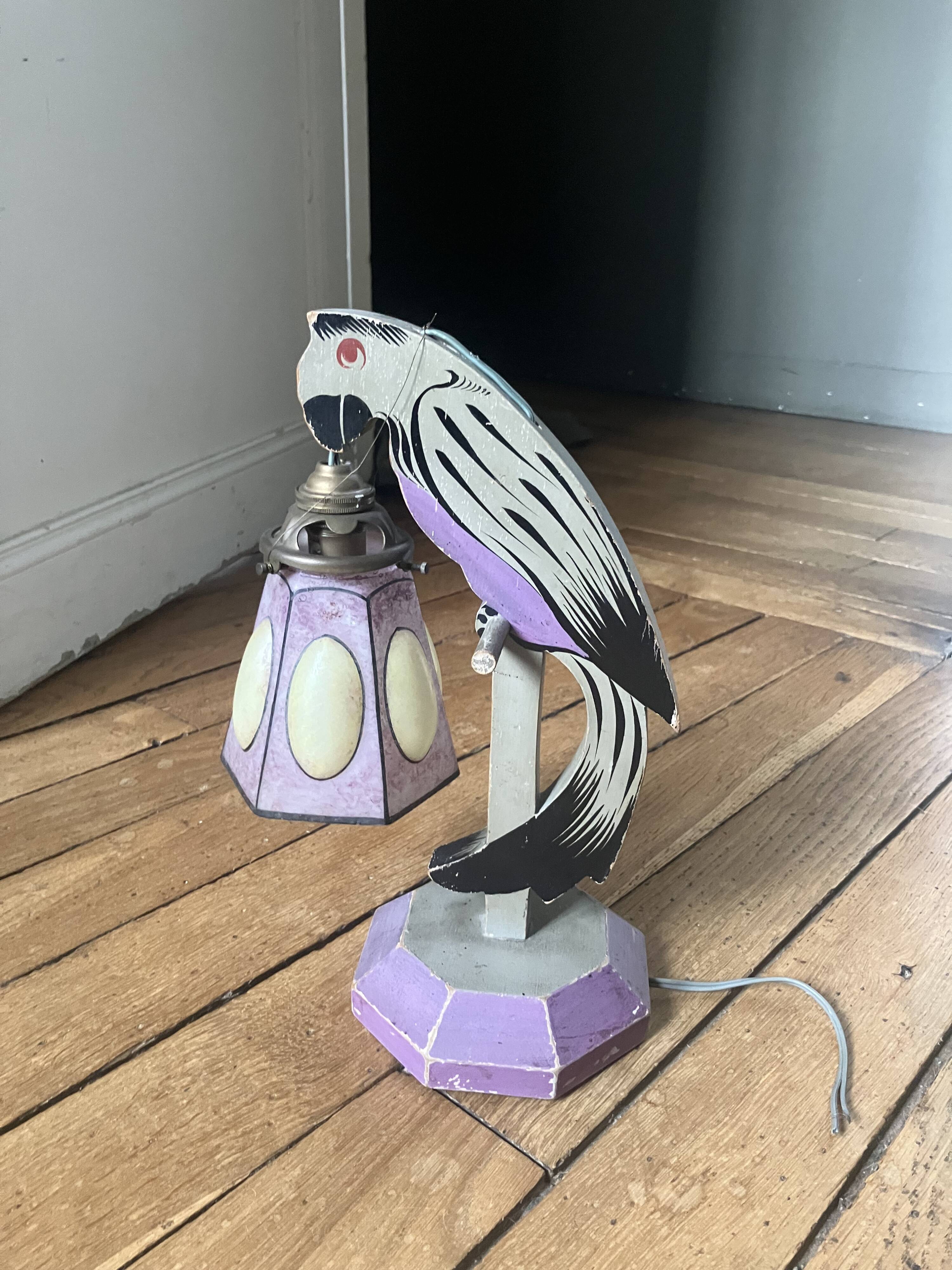 Lampe perroquet vintage