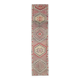 1970s Turkish hand-knotted wool cotton pink runner rug 94x335