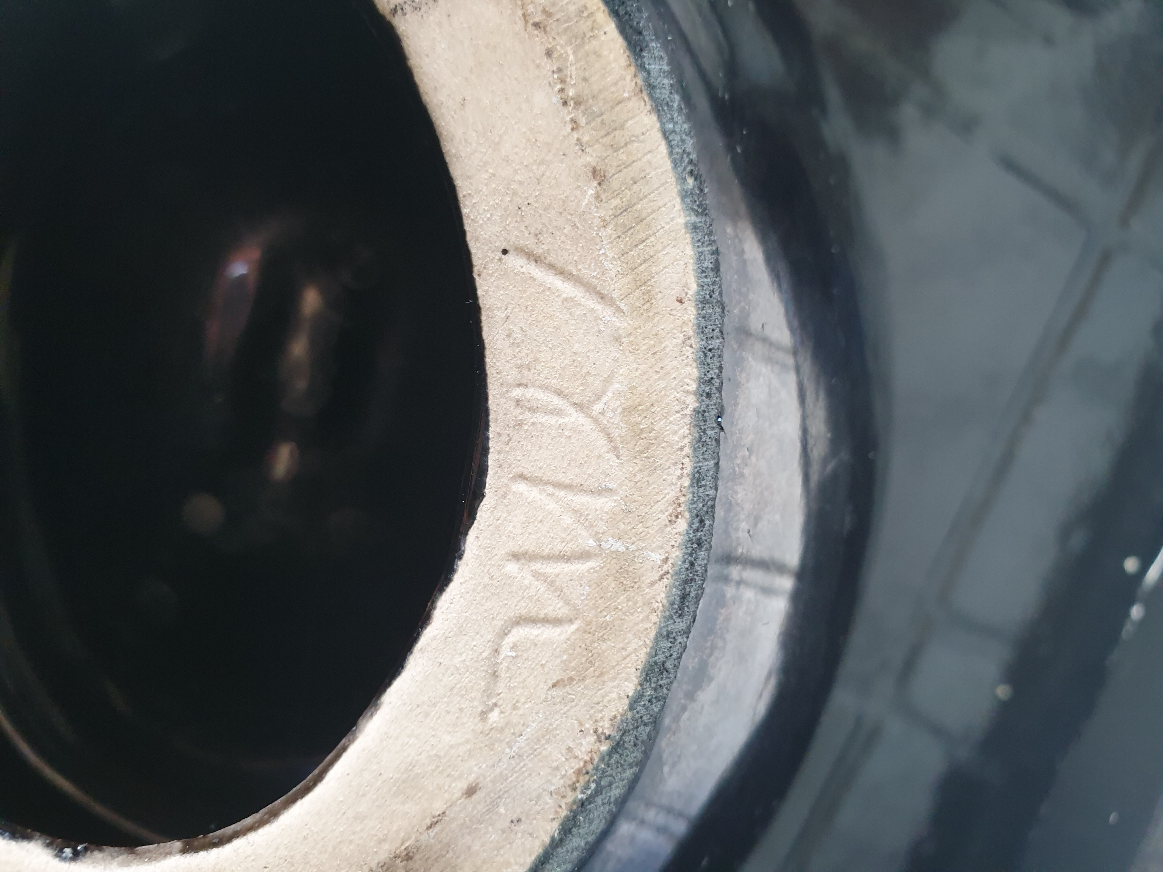 Vintage enamelled ceramic ashtray