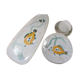 Service de table à poisson, 1960s , M.B.F.A, par ETEL