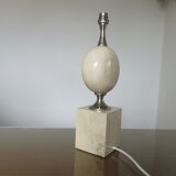 Travertine lamp by Philippe Barbier 1970