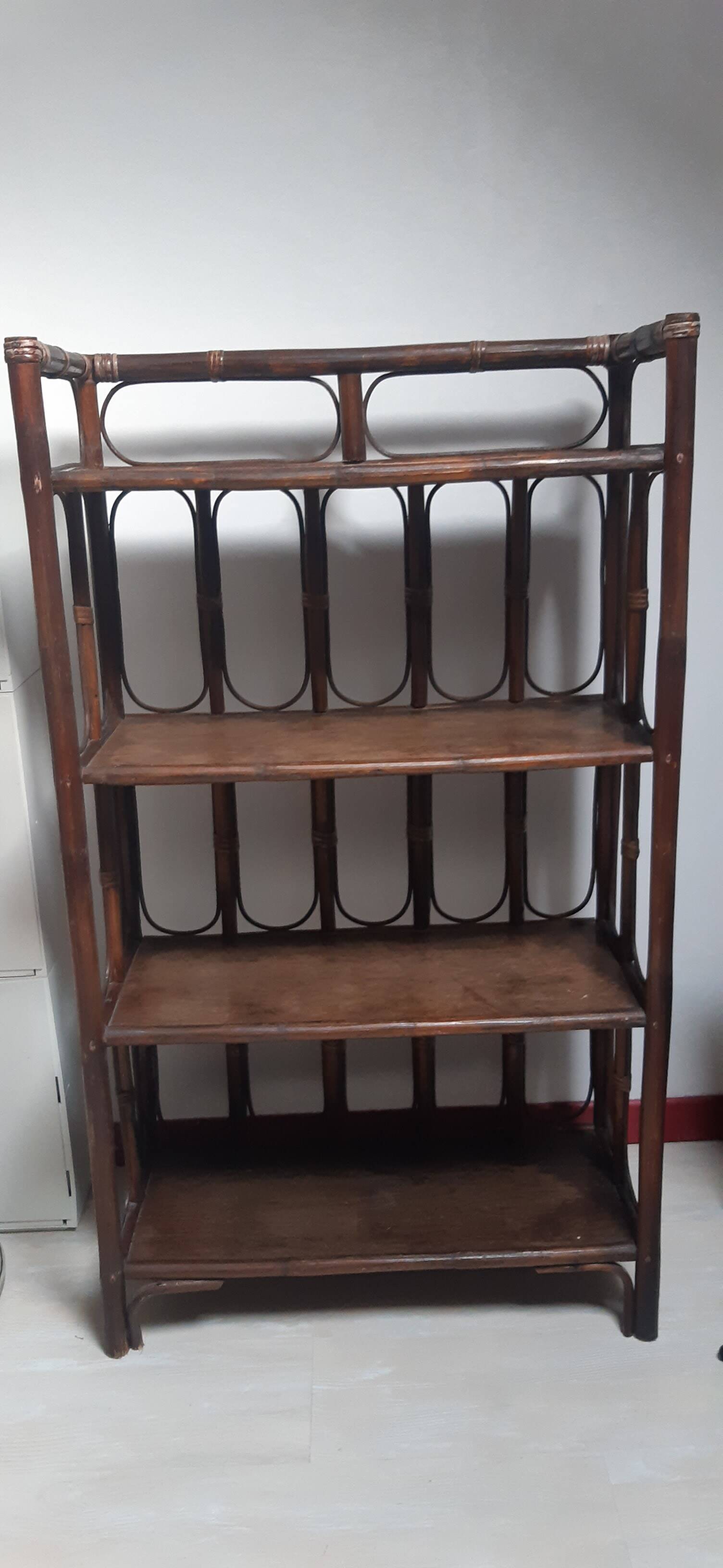 Vintage rattan shelf