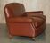 Edwardian leather club canapé circa 1910 with feather cushions.