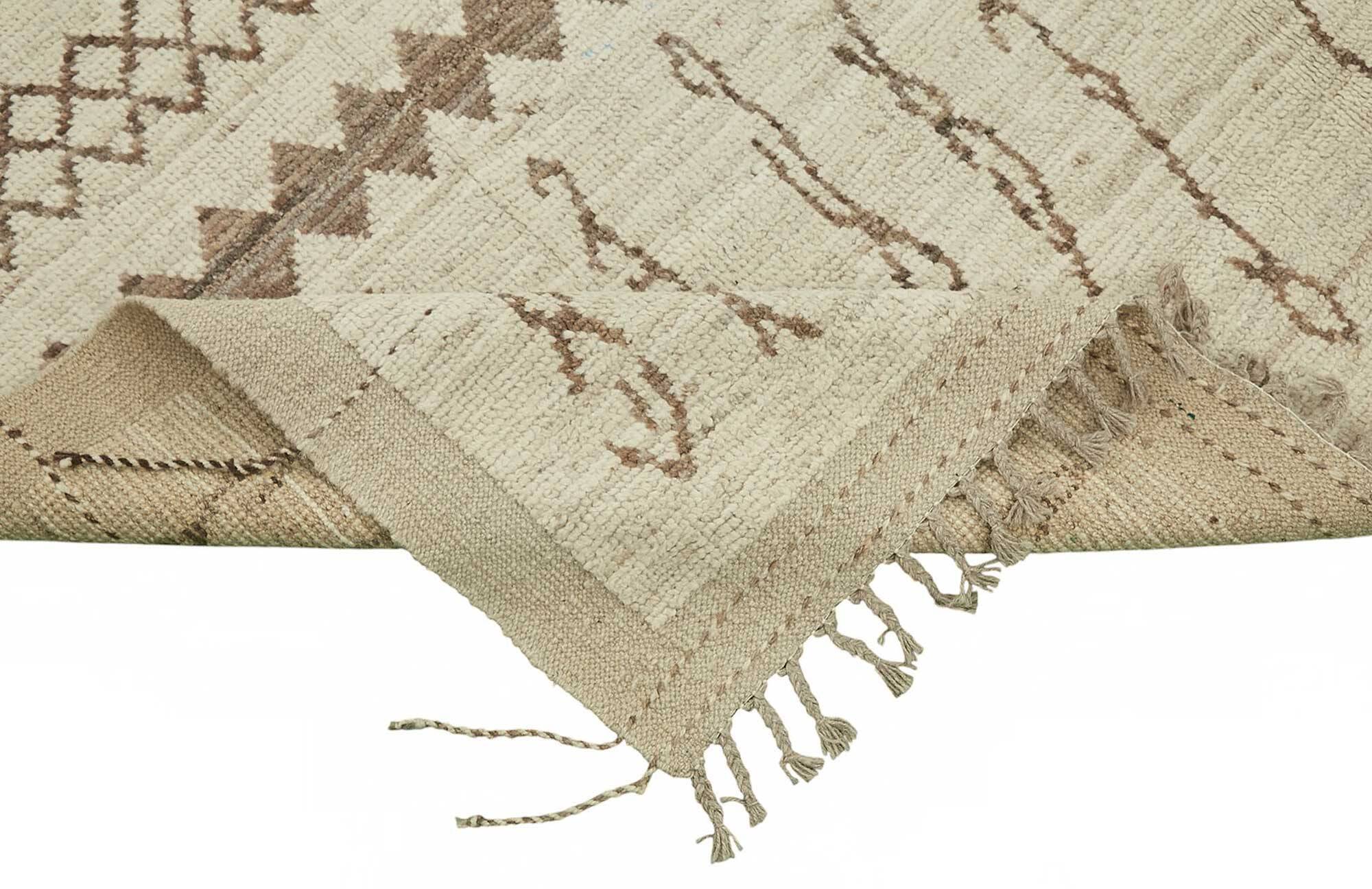 Hand-Knotted Tribal Unique 212 cm x 311 cm Beige Wool Carpet