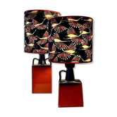 Unique designer lamp pair by Walter Brecht - West German ceramics