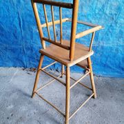 High wooden chair doll
