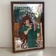 Advertising painted mirror Absinthe Robette Art Nouveau