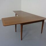 Large Danish Boomerang Teak Coffee Table, 1960s