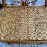Set of two vintage rattan bedside tables