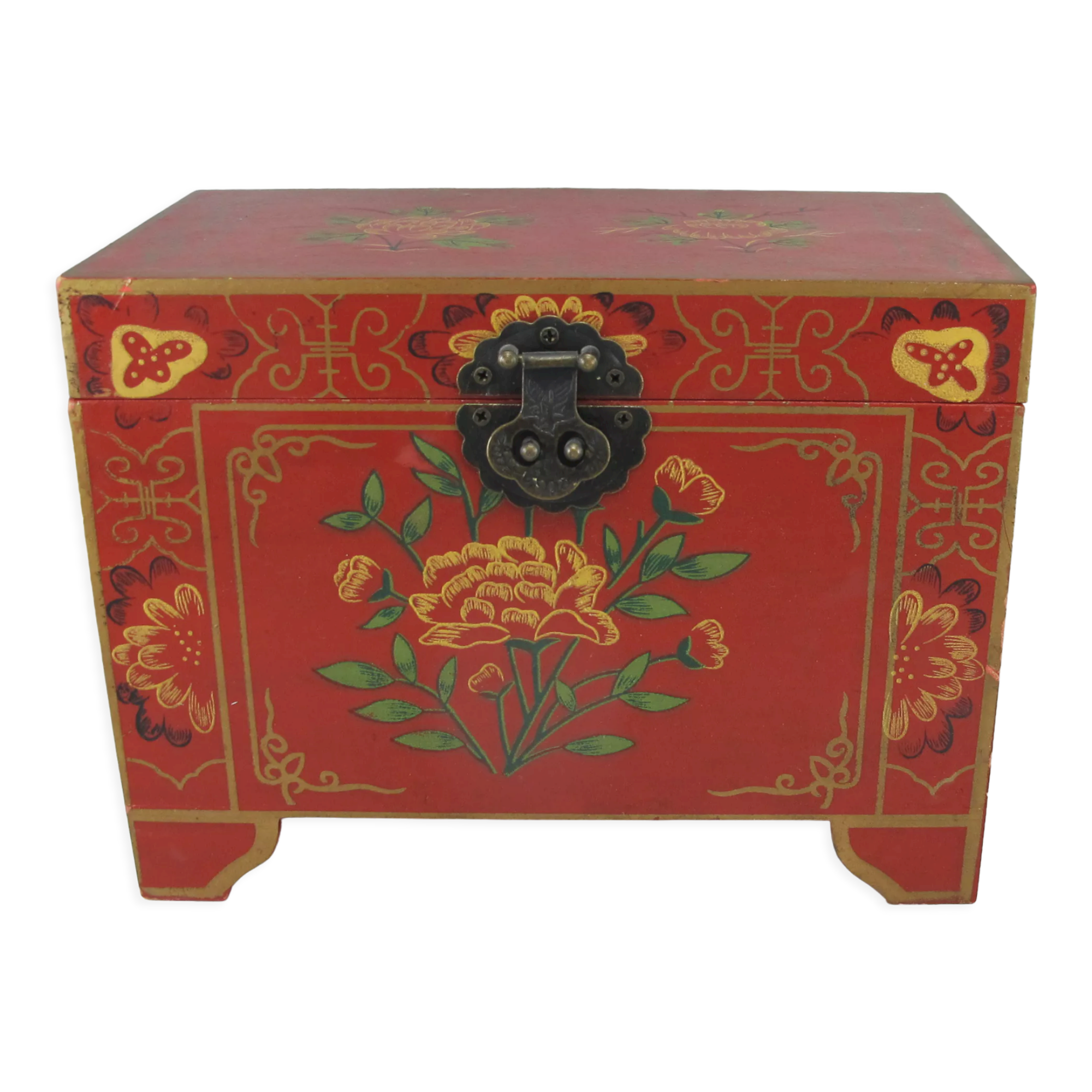 Chinese Chinese Red Lacquer Jewelry Box China