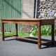 Wood farmhouse table, antique wood table, dining table, table with drawer, kitchen, countryside