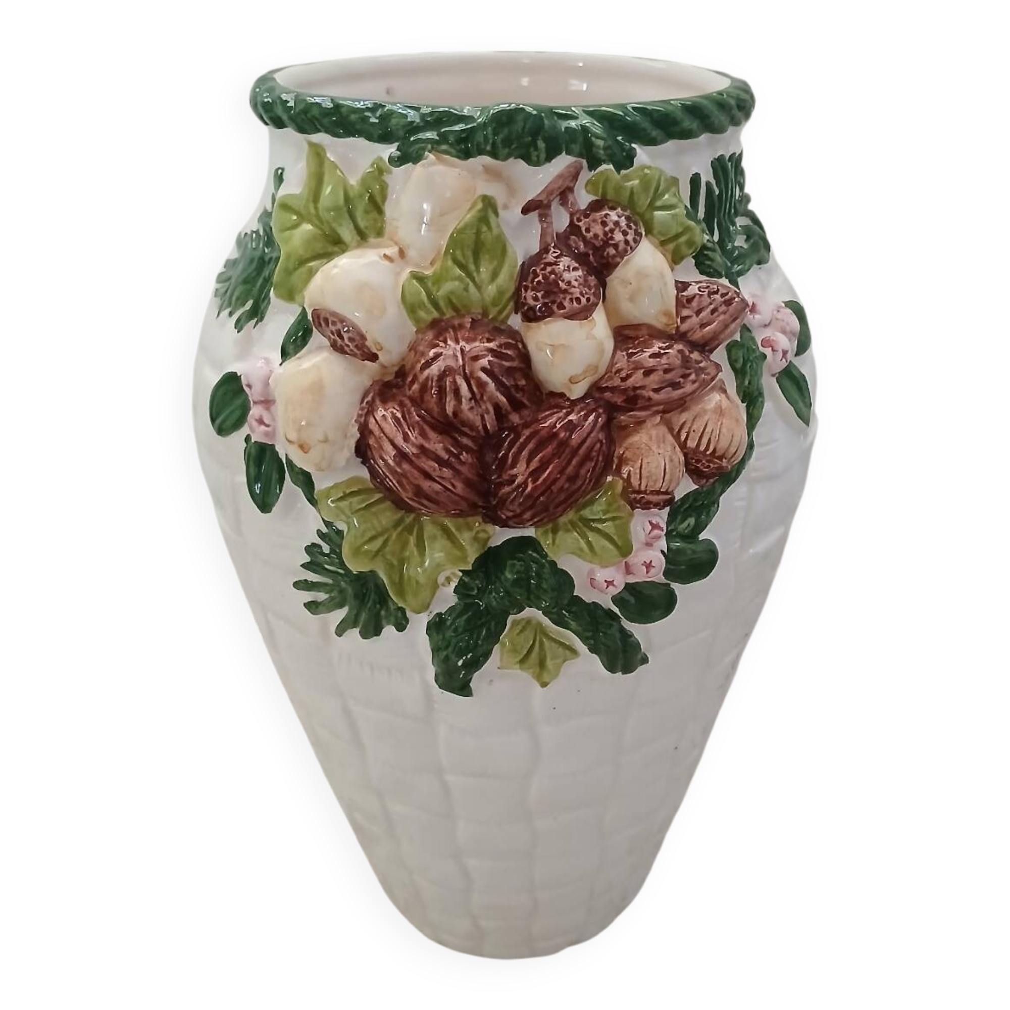 Antique Barbotine Vase
