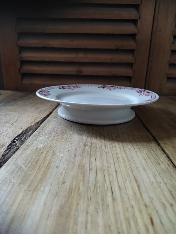 Dish Cake display porcelain St Amand Flowers dp 112270