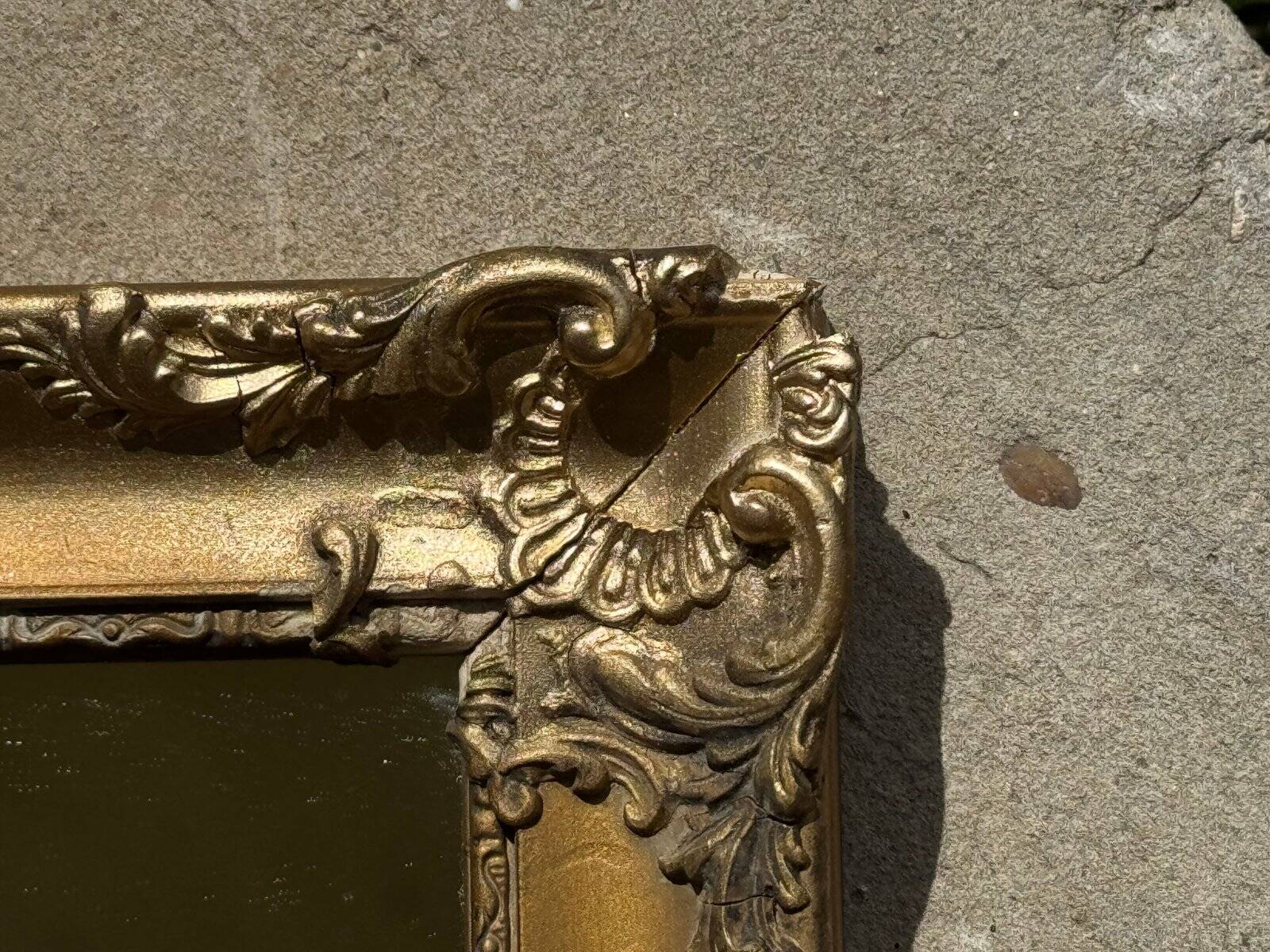 Small Biedermeier Wooden Mirror