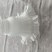 Frosted glass globe, lampshade, art deco ears of wheat pattern