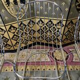 Suite of 4 chrome metal chairs 1970