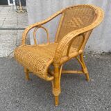 Rattan children's armchair