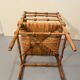 Vintage Art Deco wood and straw corner chair, 1930s