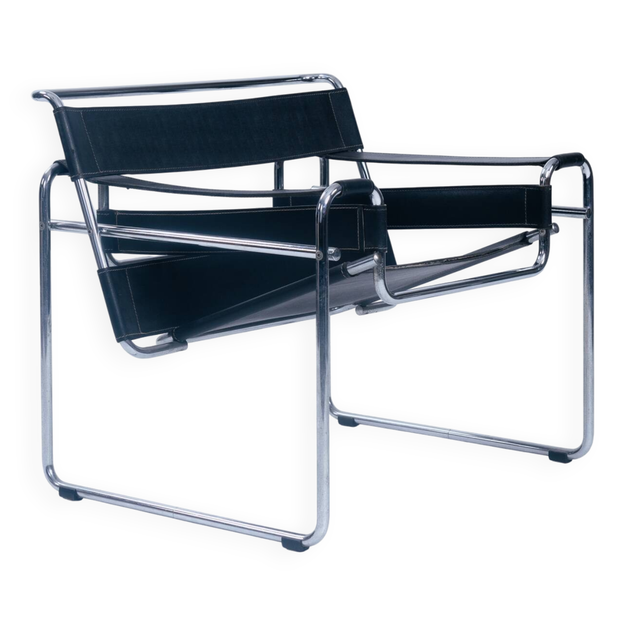 Chaise Wassily de Marcel Breuer, fabriquée en Italie, années 1970
