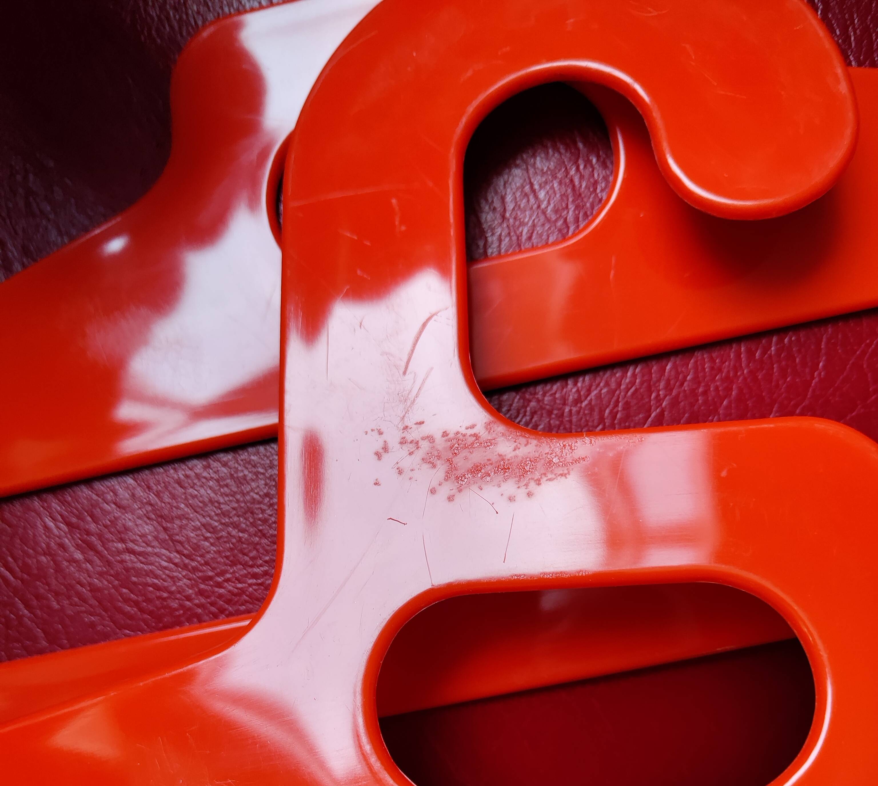 Vintage space age hangers from the 1970s